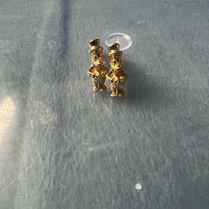 Gold Bear Stud Earrings